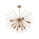 Loft Industry Modern - Brass Sun Chandelier